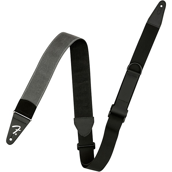 Fender Right Height Canvas Limited-Edition Guitar Strap Charcoal Gray 2 in.