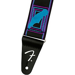Fender Neon Monogrammed Limited-Edition Guitar Strap Purple and Blue 2 in.