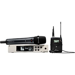 Sennheiser EW 100 G4-ME2/835-S Combo Wireless Handheld and Omnidirectional Lavalier Microphone System Band G