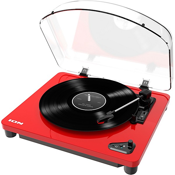 ION LP Wireless Streaming Turntable Candy Apple Red