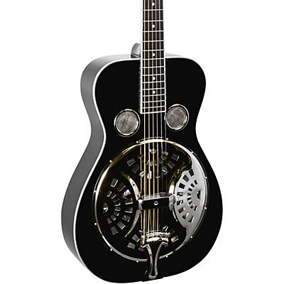 Recording King Rr-36 Maxwell Series Round Neck Resonator Guitar Gloss Black for sale