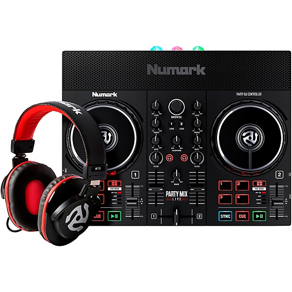 Numark Party Mix Live DJ Controller Bundle With Professional