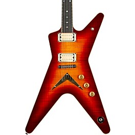 Dean USA Patents Pending ML Flame Top Electric Guitar Trans Cherry Sunburst