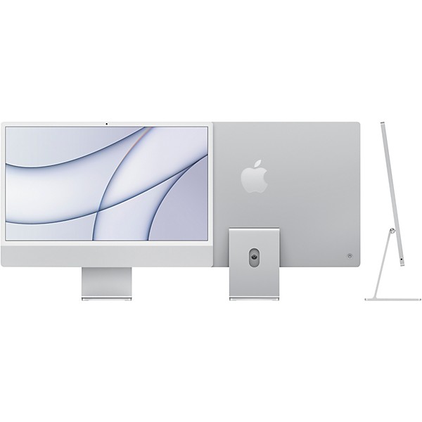 Apple 24 in. iMac with Retina 4.5K 8 core M1 8GB 256GB MGTF3LL A Silver
