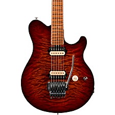 ギター MUSICMAN Axis ROASTED AMBER Quilt Ernie Ball Music Man Axis - Roasted Amber Quilt - Roasted