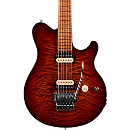 Ernie Ball Music Man Axis Quilt Top Electric Guitar Roasted Amber