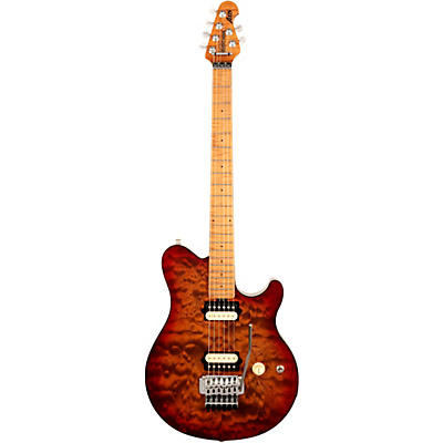Ernie Ball Music Man Axis Quilt Top Electric Guitar Roasted Amber for sale