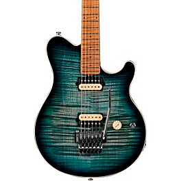 Ernie Ball Music Man Axis Flame Top Electric Guitar Yucatan Blue