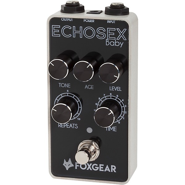 FOXGEAR ECHOSEX baby ディレイ エコー Open Box FoxGear Echosex Baby Delay Effects Pedal Black and White