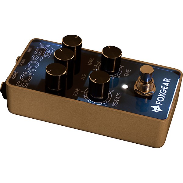Open Box FoxGear Echosex Baby Delay Effects Pedal Black and White