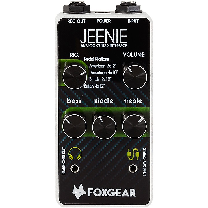 FoxGear Jeenie Analog Guitar Interface Effects Pedal Black and Green |  Guitar Center