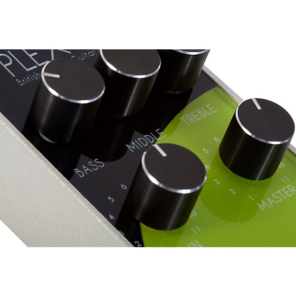 Open Box FoxGear Plex 55 Classic Britihs Tone Effects Pedal Level 2 Yellow Black and White 197881013110