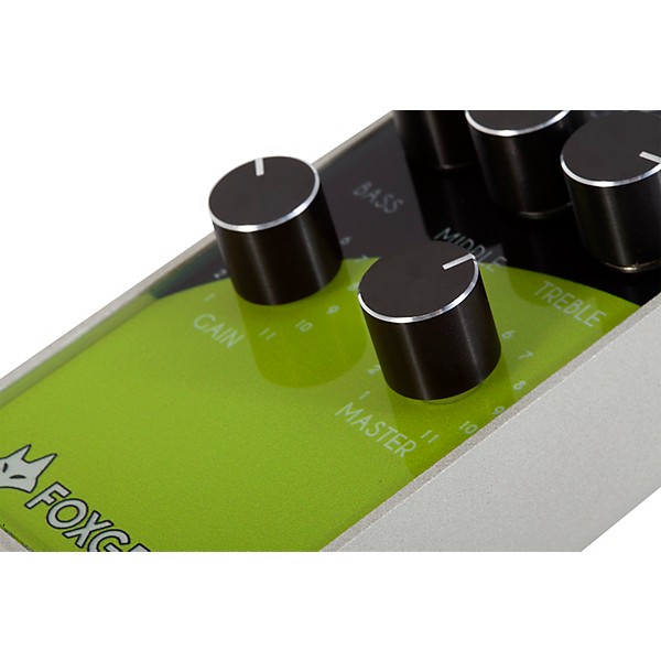 Open Box FoxGear Plex 55 Classic Britihs Tone Effects Pedal Level 2 Yellow Black and White 197881013110