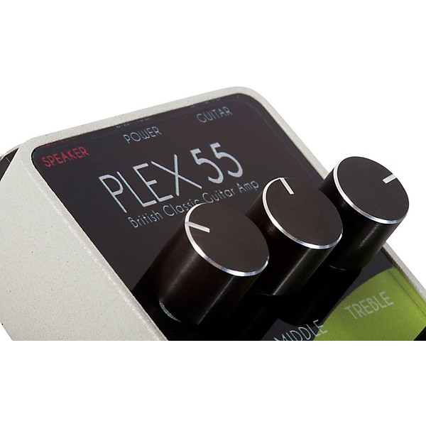 Open Box FoxGear Plex 55 Classic Britihs Tone Effects Pedal Level 2 Yellow Black and White 197881013110