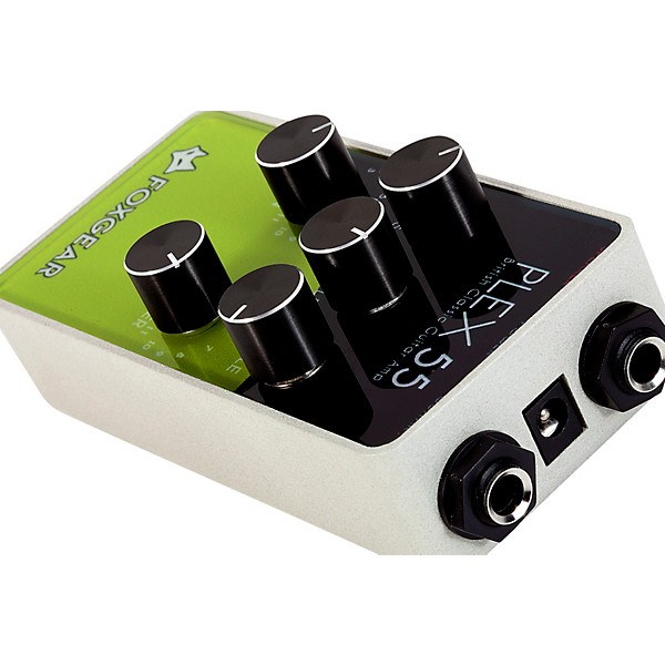 Open Box FoxGear Plex 55 Classic Britihs Tone Effects Pedal Level 2 Yellow Black and White 197881013110