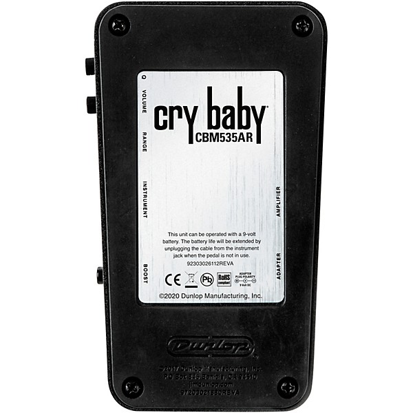 Open Box Dunlop CBM535AR Cry Baby Q Mini 535Q Auto-Return Wah Pedal Level 2 Black 197881123741