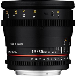 Open Box Rokinon Cine DS 50mm T1.5 Cine Lens for Canon EF Level 1