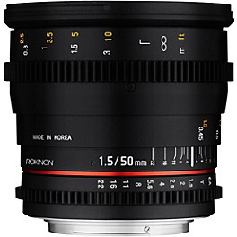 Open Box Rokinon Cine DS 50mm T1.5 Cine Lens for Canon EF Level 1