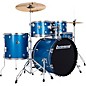 Ludwig Accent 5-Piece Drum Kit With 20" Bass Drum, Hardware and Cymbals Blue Sparkle thumbnail
