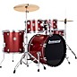 Ludwig Accent 5-Piece Drum Kit With 22" Bass Drum, Hardware and Cymbals Red Sparkle thumbnail