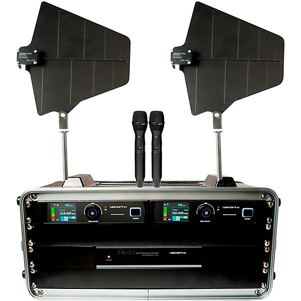 VocoPro BENCHMARK-DUAL-HH 2-Channel True Diversity Handheld Microphone System 902-927.2mHz