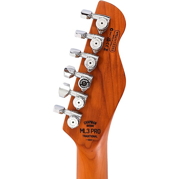 Chapman ML3 Semi Hollow Pro Traditional Electric Guitar Atlantic Blue Sparkle Gloss