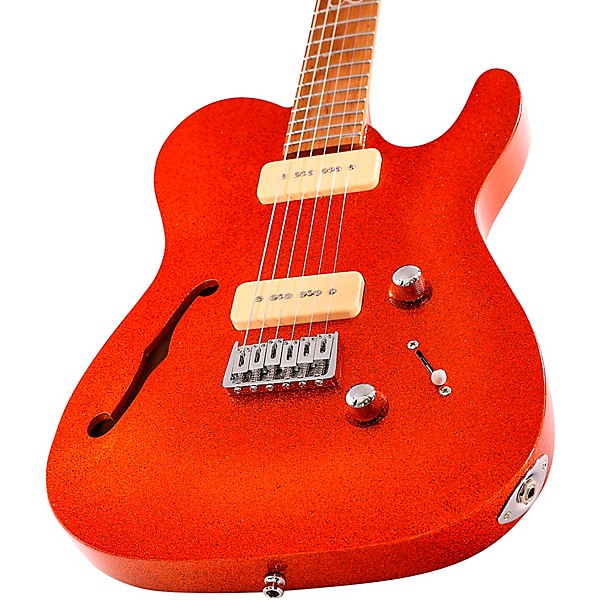 Chapman ML3 Semi Hollow Pro Traditional Electric Guitar Burnt Orange Sparkle Gloss