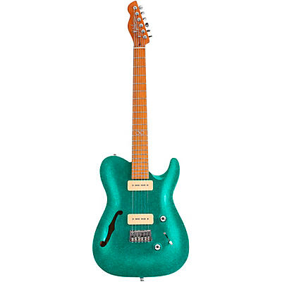 Chapman Ml3 Semi Hollow Pro Traditional Electric Guitar Aventurine Green Sparkle Gloss for sale