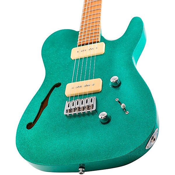 Chapman ML3 Semi Hollow Pro Traditional Electric Guitar Aventurine Green Sparkle Gloss