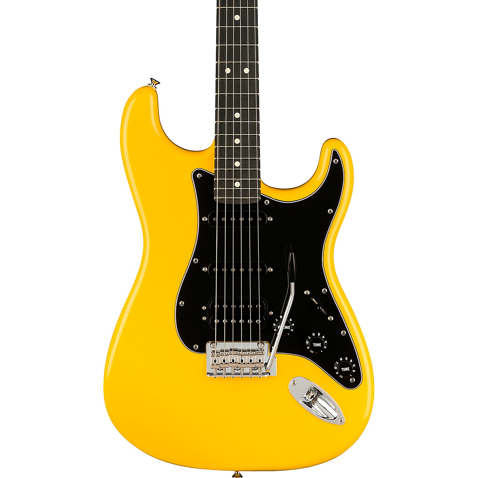 yellow electric guitar