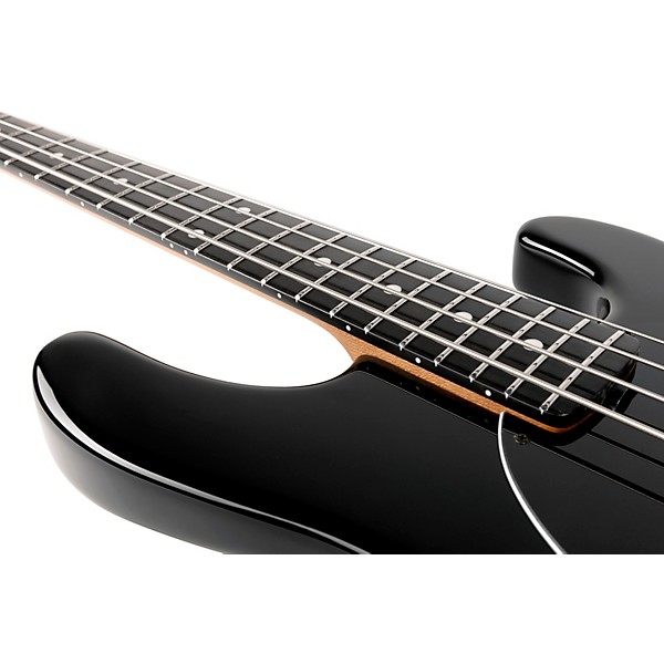 Ernie Ball Music Man DarkRay 4-String Electric Bass Guitar Obsidian Black