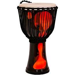 X8 Drums Lava Lamp Djembe, 10" Orange Multi Fade