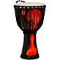 X8 Drums Lava Lamp Djembe, 10" Orange Multi Fade