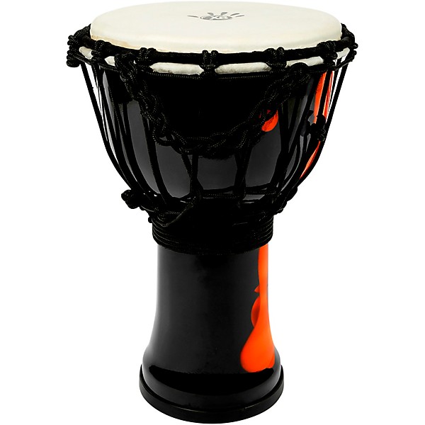 X8 Drums Lava Lamp Djembe, 7" Orange Multi Fade