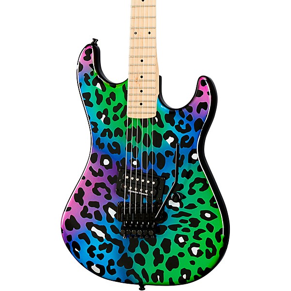 Kramer Baretta "Feral Cat" Custom Graphic Electric Guitar Rainbow Leopard