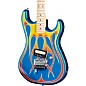 Kramer Baretta "Hot Rod" Custom Graphic Electric Guitar Blue Sparkle with Flames thumbnail