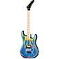 Kramer Baretta "Hot Rod" Custom Graphic Electric Guitar Blue Sparkle with Flames
