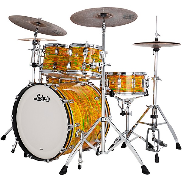 Ludwig Classic Maple 4-Piece Mod Shell Pack With 22" Bass Drum Citrus Mod