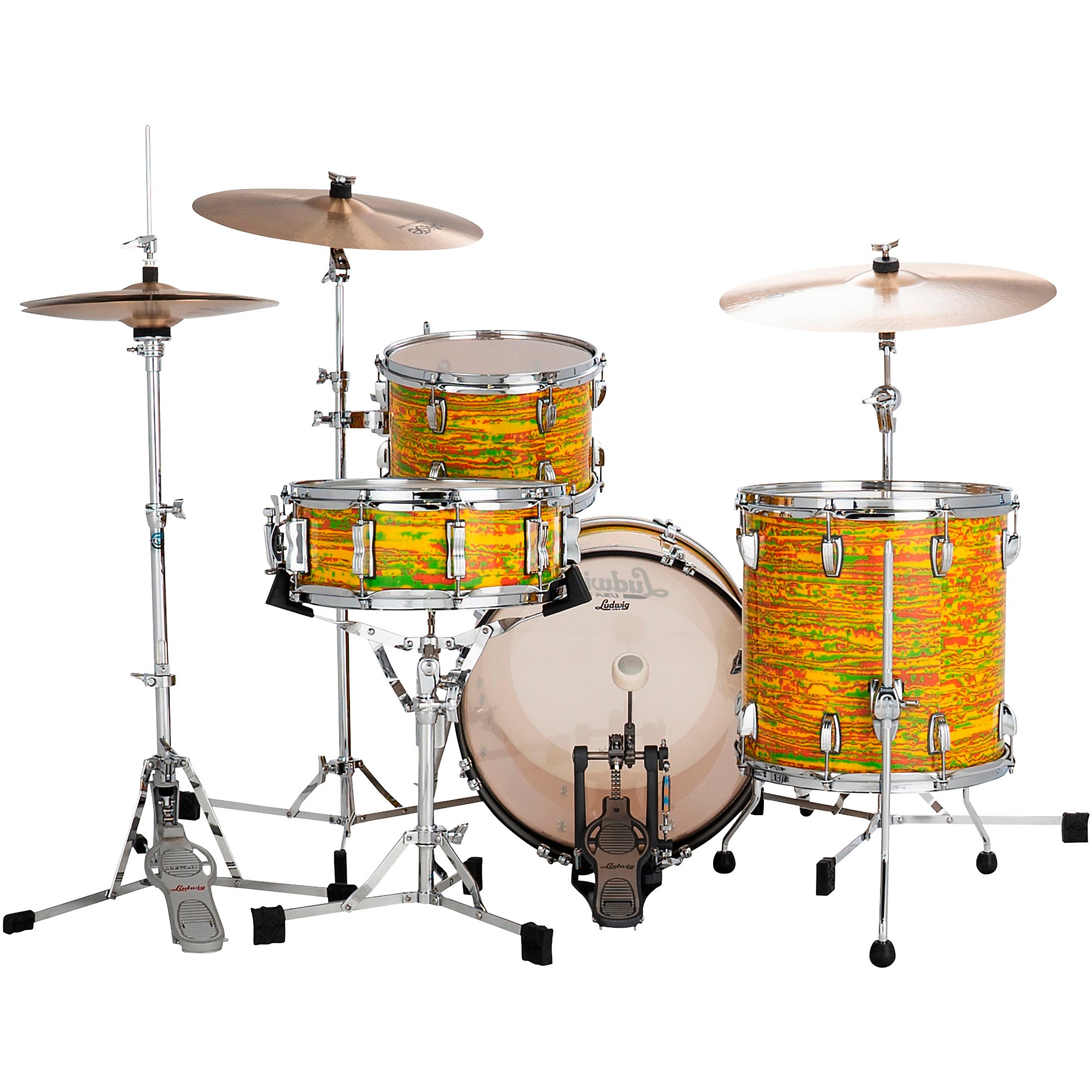 Ludwig Classic Maple Jazzette 3-Piece Drum Shell Pack - Citrus Mod