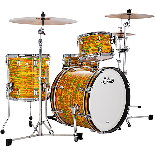 Ludwig Classic Maple 3-Piece Downbeat Shell Pack With 20" Bass Drum Citrus Mod