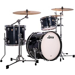 Ludwig Classic Maple 3-Piece Downbeat Shell Pack With 20" Bass Drum Hybrid Black Sparkle