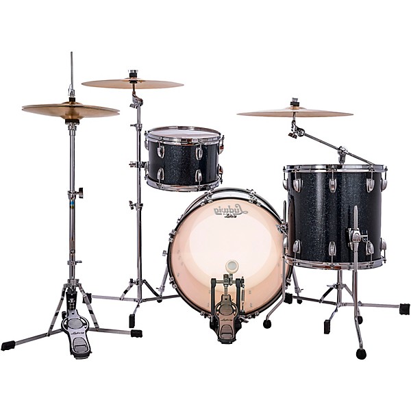 Ludwig Classic Maple 3-Piece Downbeat Shell Pack With 20" Bass Drum Hybrid Black Sparkle