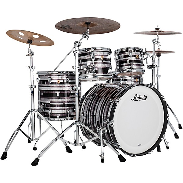 Ludwig Classic Maple 4-Piece Mod Shell Pack With 22" Bass Drum Digital Sparkle
