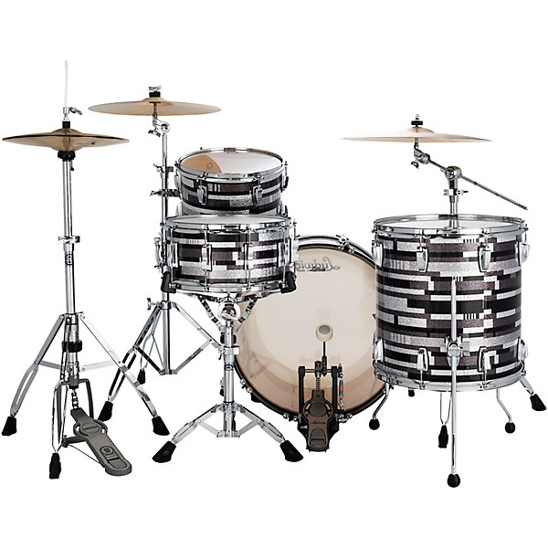 Ludwig Classic Maple 3-Piece Fab Shell Pack With 22" Bass Drum Digital Sparkle