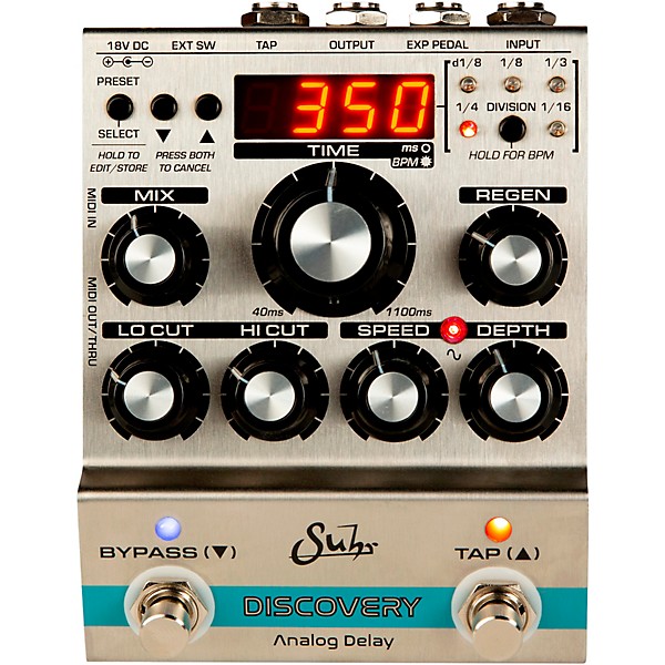 Suhr Discovery Analog Delay Effects Pedal Silver