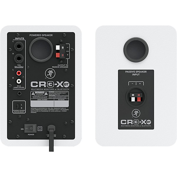 Mackie CR3-XBTLTD-WHT-DRVR 3" Multimedia Monitors With Bluetooth in Limited-Edition White