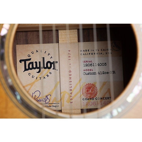 Taylor Special Edition 412ce-NR Rosewood Nylon Grand Concert Acoustic-Electric Guitar Shaded Edge Burst