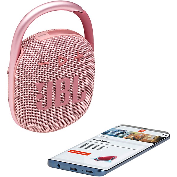 JBL CLIP 4 Ultra-Portable Waterproof Bluetooth Speaker Pink