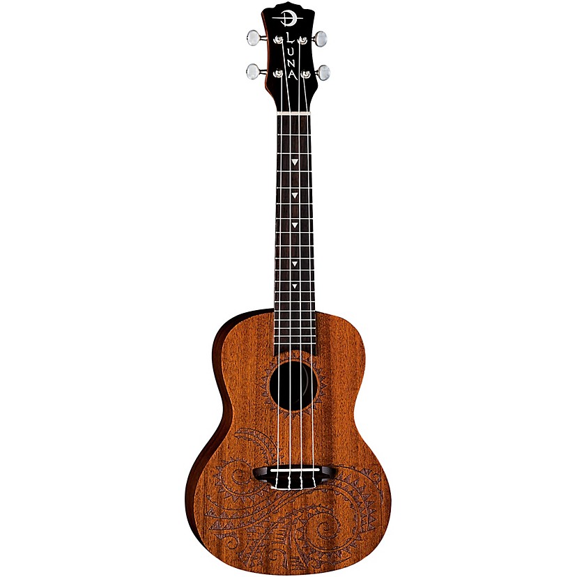 Luna Tattoo Concert Mahogany Ukulele