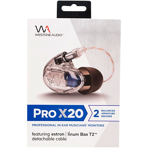 Westone Audio Pro X20 Professional In-Ear Monitors Clear